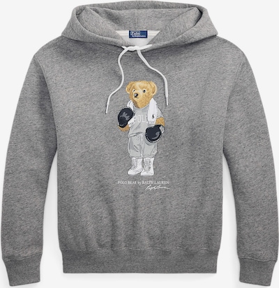 Polo Ralph Lauren Sweater majica u svijetlosmeđa / svijetlosiva / siva melange / crna / bijela, Pregled proizvoda