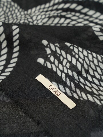 GOBI Cashmere Tunnelsjaal 'Rope Knots Printed Cashmere Shawl' in Zwart