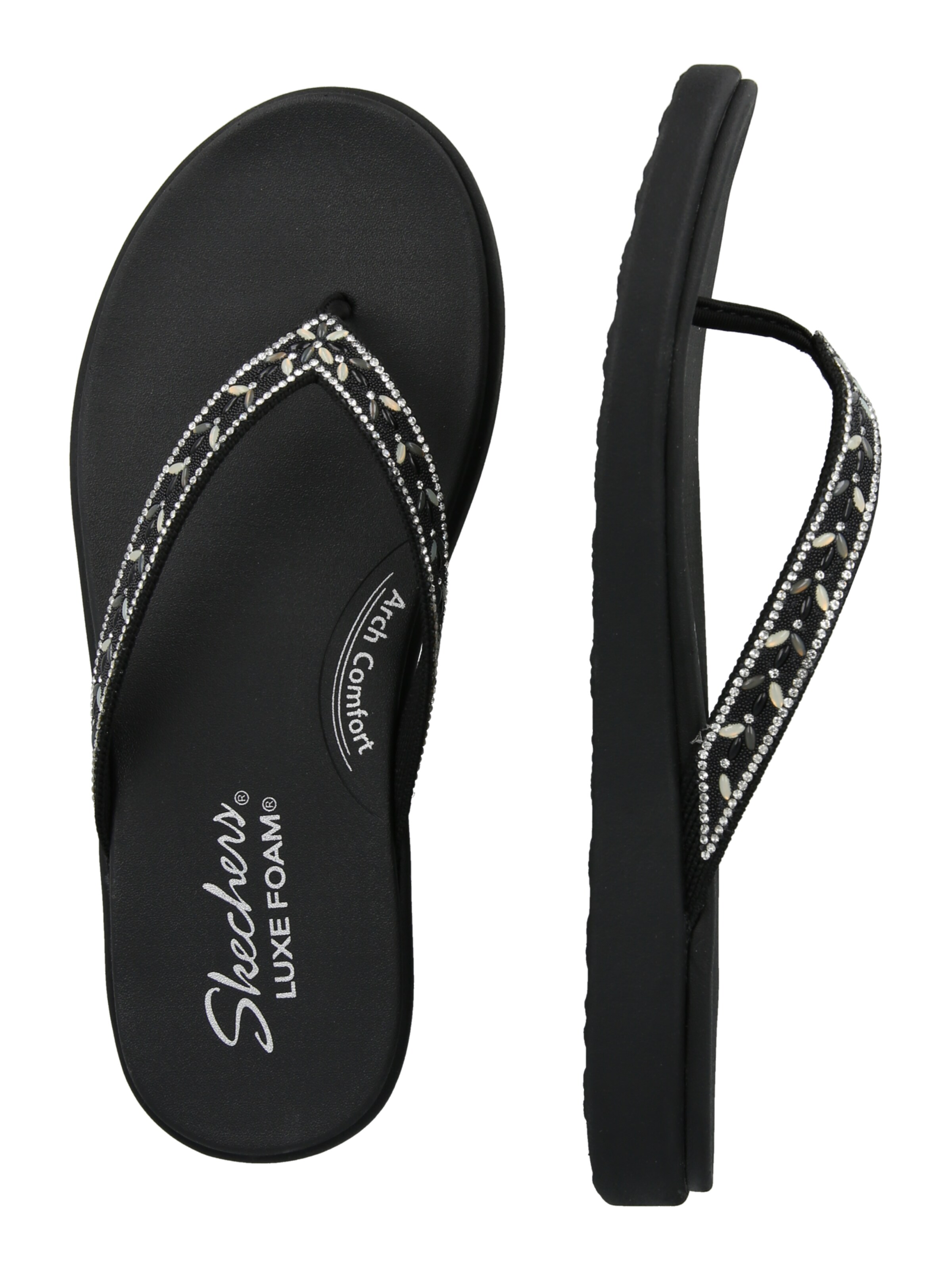 SKECHERS Žabky 'MEDITATION LUXE' – černá