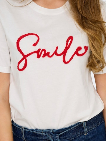 ONLY T-Shirt 'ONLKIKO' in Weiß
