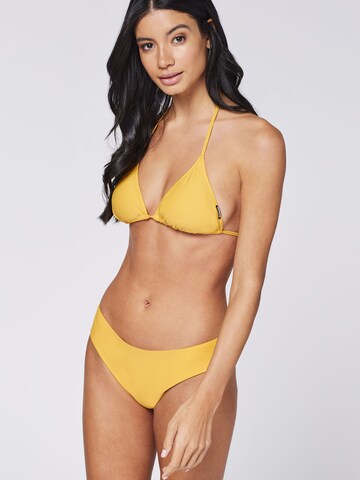 CHIEMSEE Triangle Bikini Top in Yellow: front