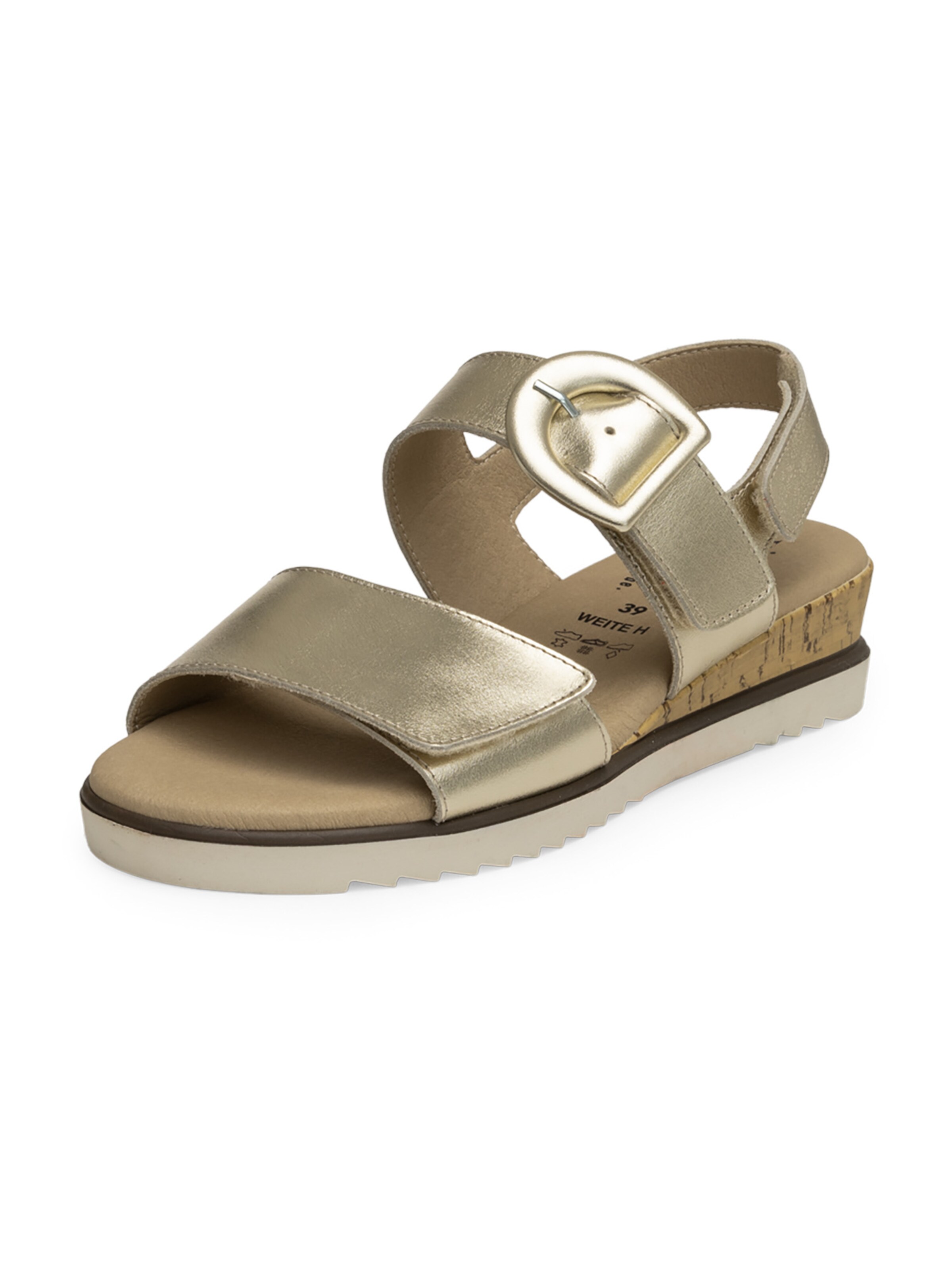 Sandalo con cinturino di VITAFORM in oro: frontale