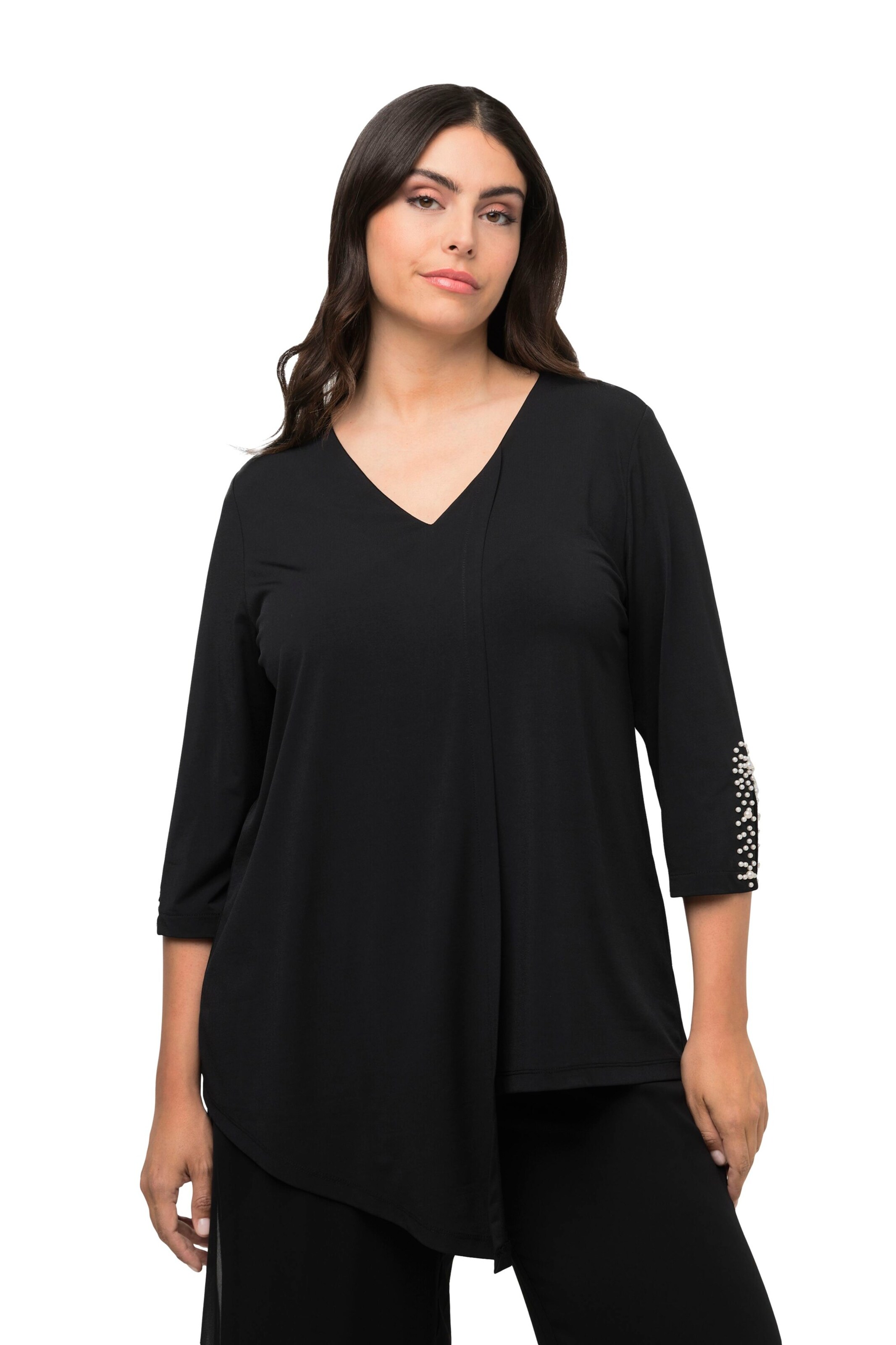 Ulla Popken Tuniek in Zwart: voorkant