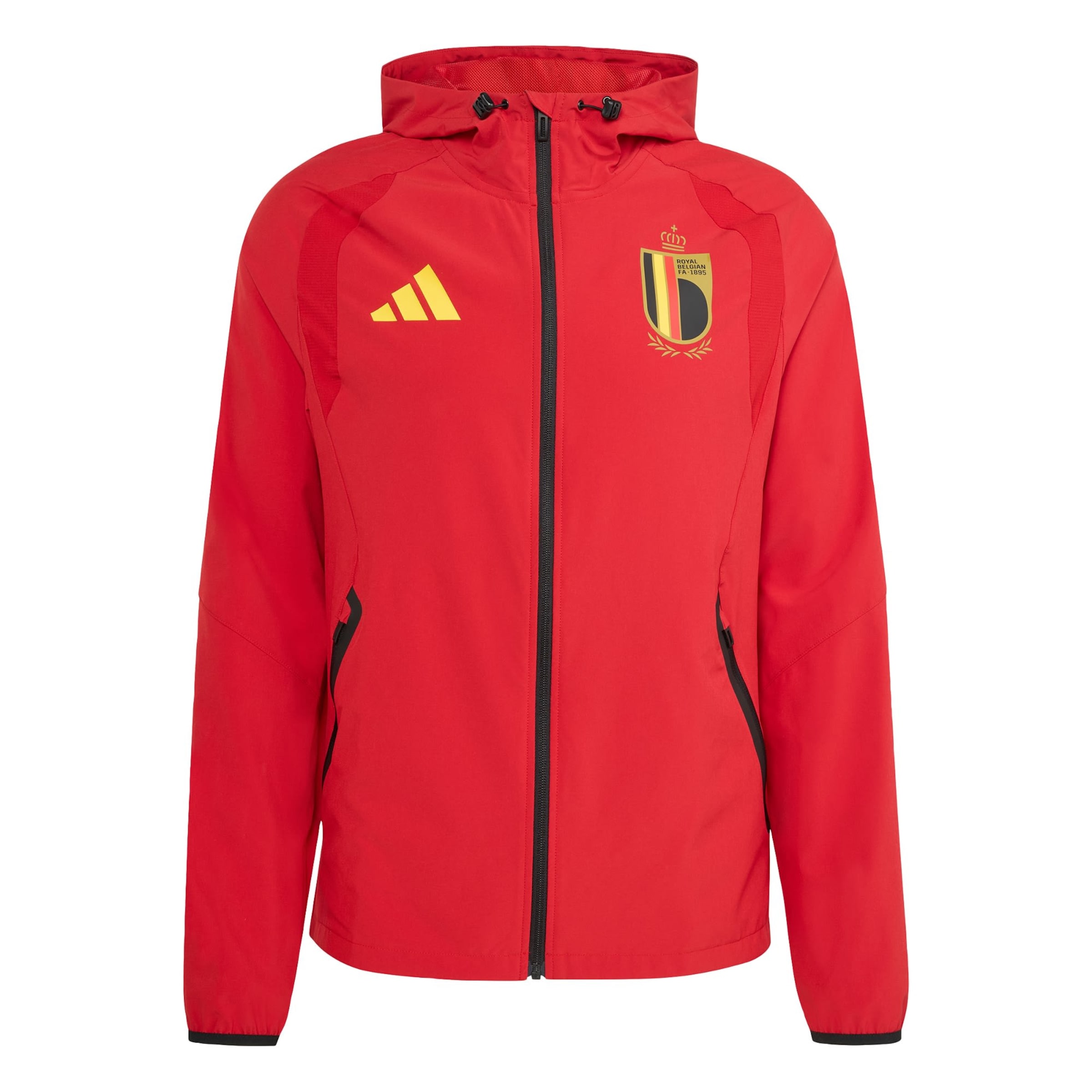 Veste mi-saison 'Belgium Tiro Travel Full Zip' ADIDAS PERFORMANCE en rouge