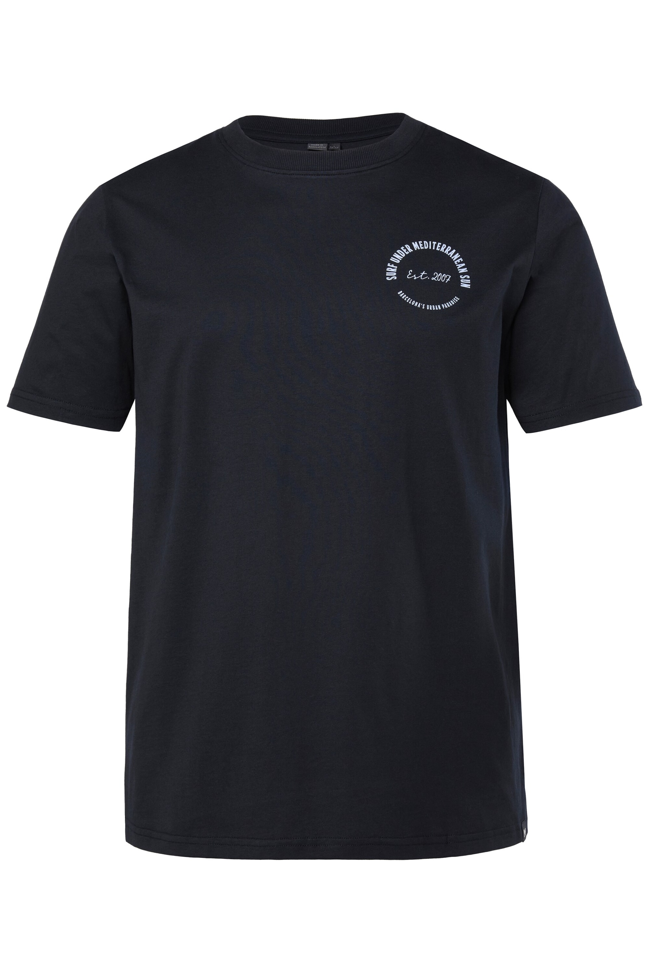 Men Plus Shirt in Black: front