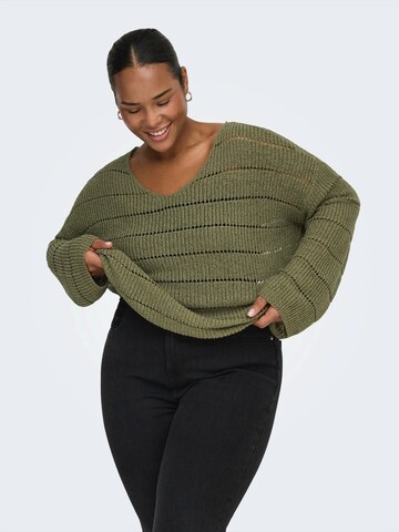 ONLY Carmakoma Sweater 'CARPAMELA' in Green: front