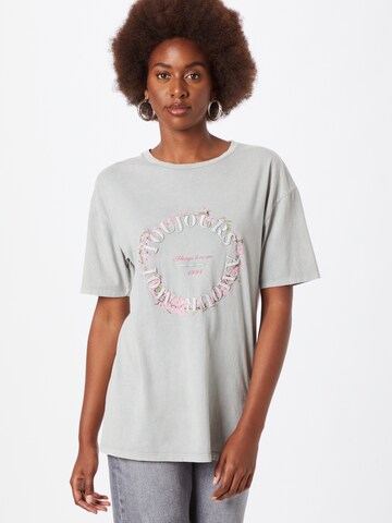 T-shirt oversize 'TOUJOURS' River Island en gris : devant