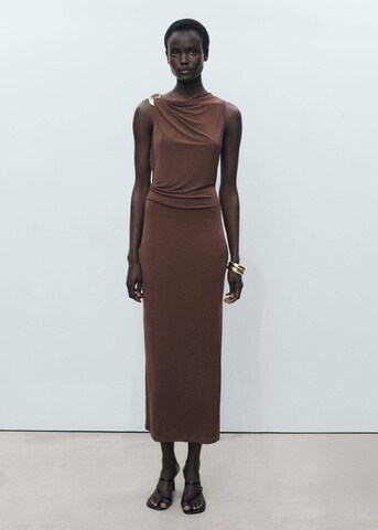 MANGO Kleid 'Mile' in Braun: Vorderseite