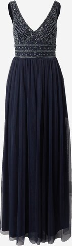 LACE & BEADSVečernja haljina 'Kreshma' - plava boja: prednji dio