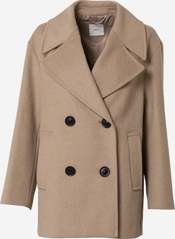 s.Oliver BLACK LABEL Between-Seasons Coat in Beige: front