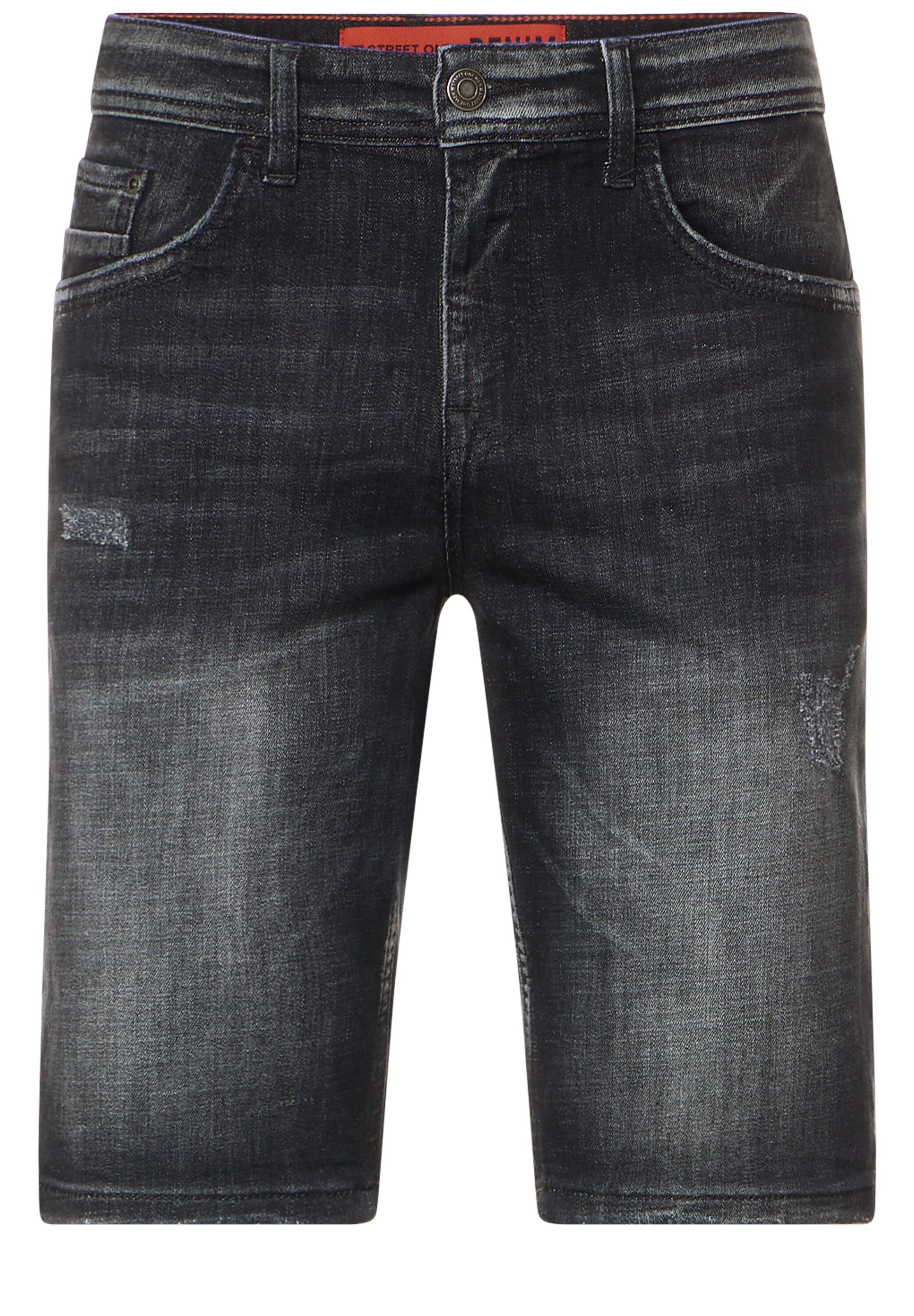 Street One MEN Regular Jeans in Black: front