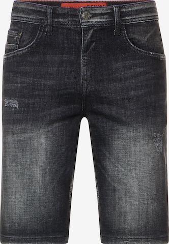 Street One MEN Regular Jeans in Black: front