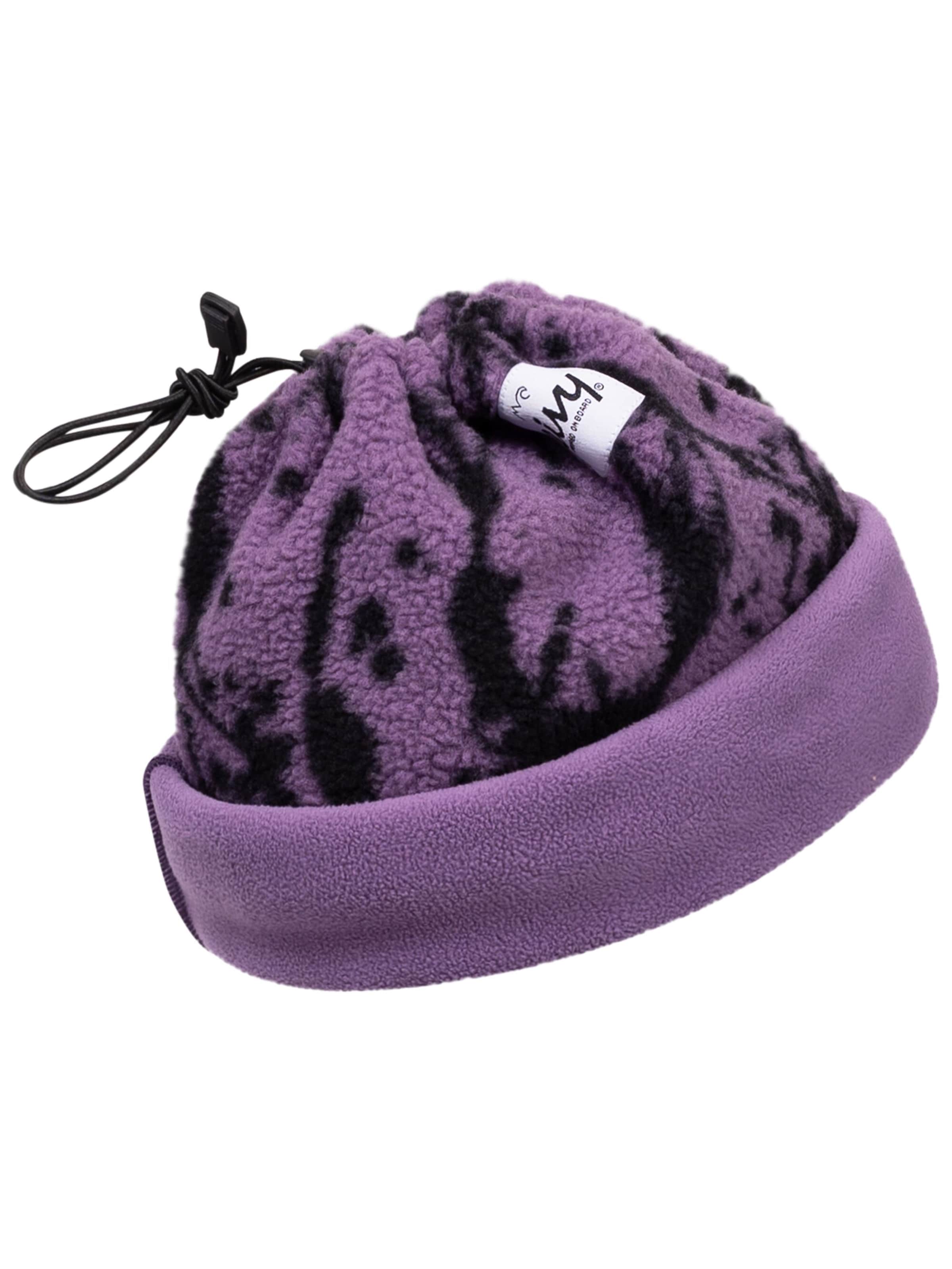 Eivy Neckwarmer Sherpa Mütze Halswärmer mit Kordelstopper in Schwarz