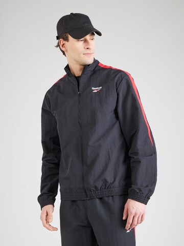 Reebok Sportjas in Zwart: voorkant