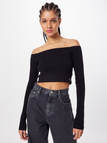 Calvin Klein Jeans Pullover 'BARDOT' in Schwarz: Vorderseite