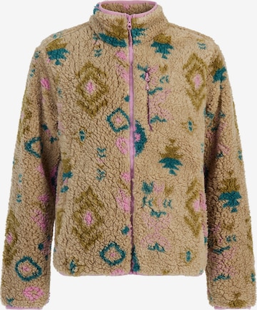 PROTEST Fleece jas 'Adele' in Beige: voorkant