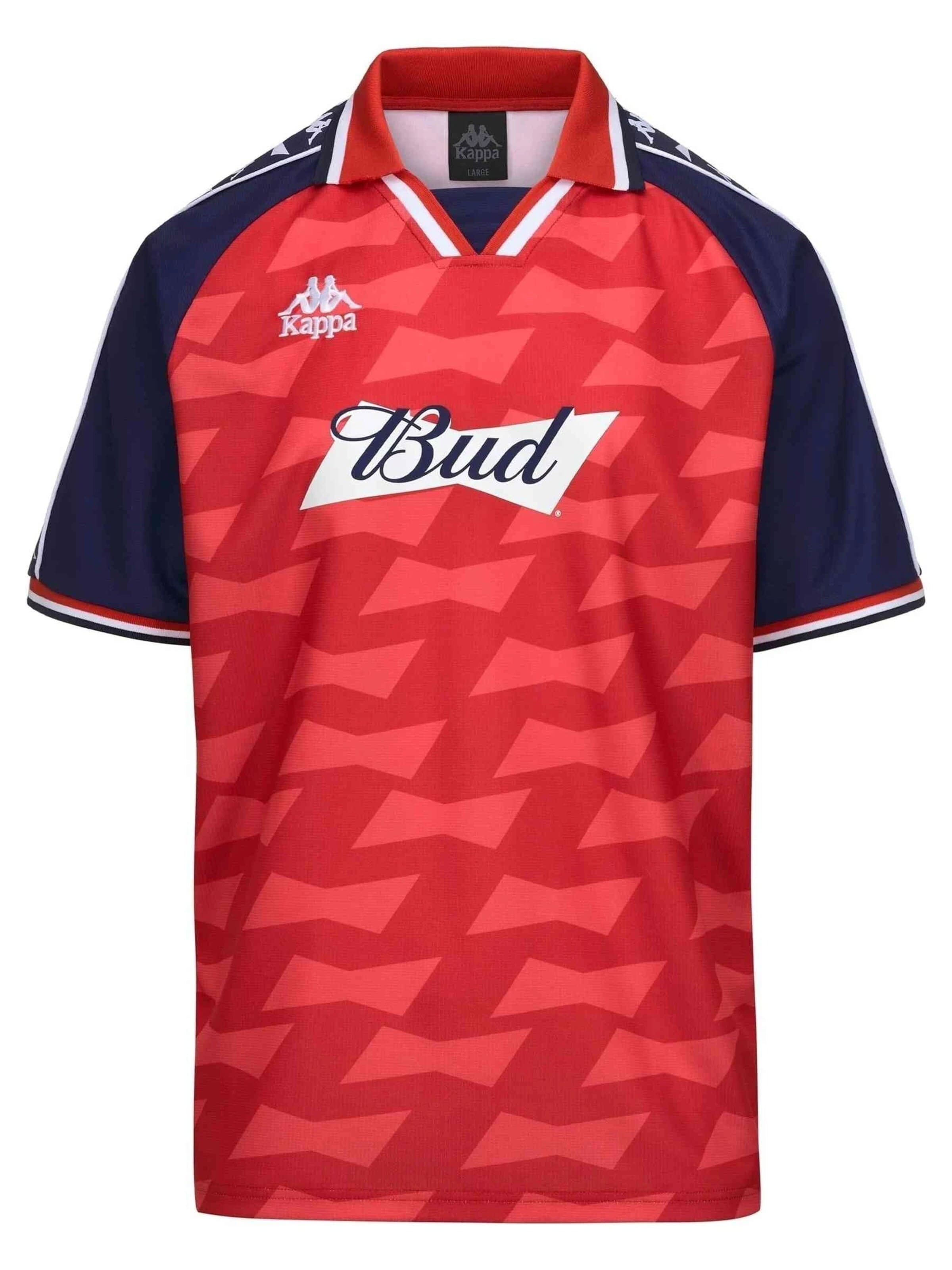 KAPPA Camiseta 'Polo kappa x budweiser rojo mikail retro shirt' en M en rojo, Vista del producto