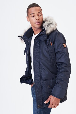 Harlem Soul Between-Seasons Parka 'Chi-Cago' in Blue