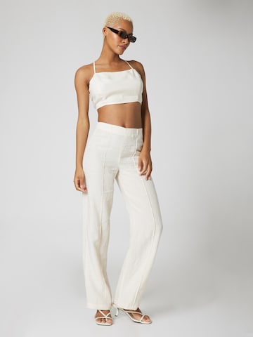 A LOT LESS Wide leg Pants 'Philine' in Beige