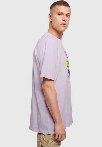 Merchcode Shirt 'Color Splash Player' in Purple