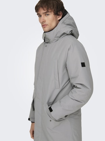 Parka mi-saison 'CARL' Only & Sons en gris