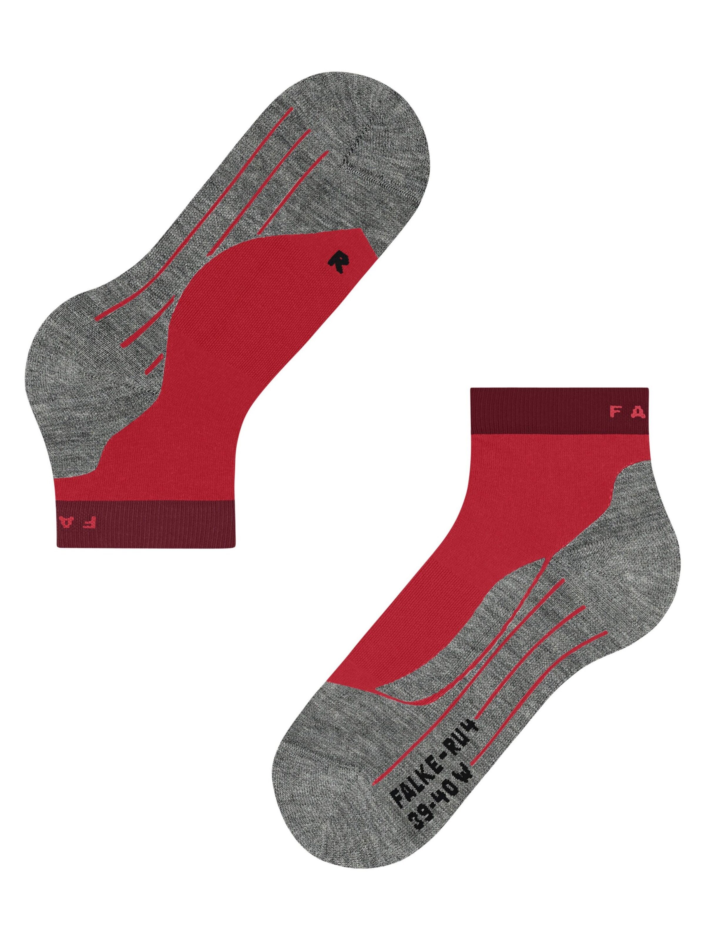 FALKE Athletic Socks 'RU4 Endurance Short' in Red