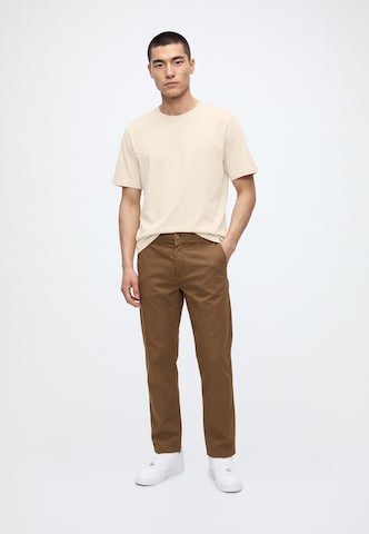 Casual Friday Loosefit Chinobyxa 'CFPepe' i brun: framsida