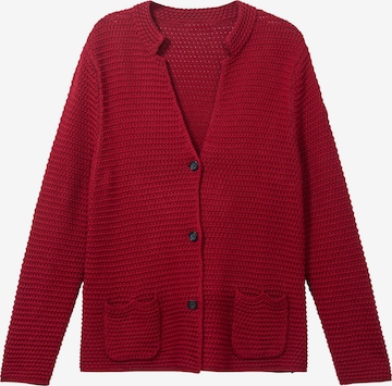 SHEEGO Knit Cardigan in Red: front