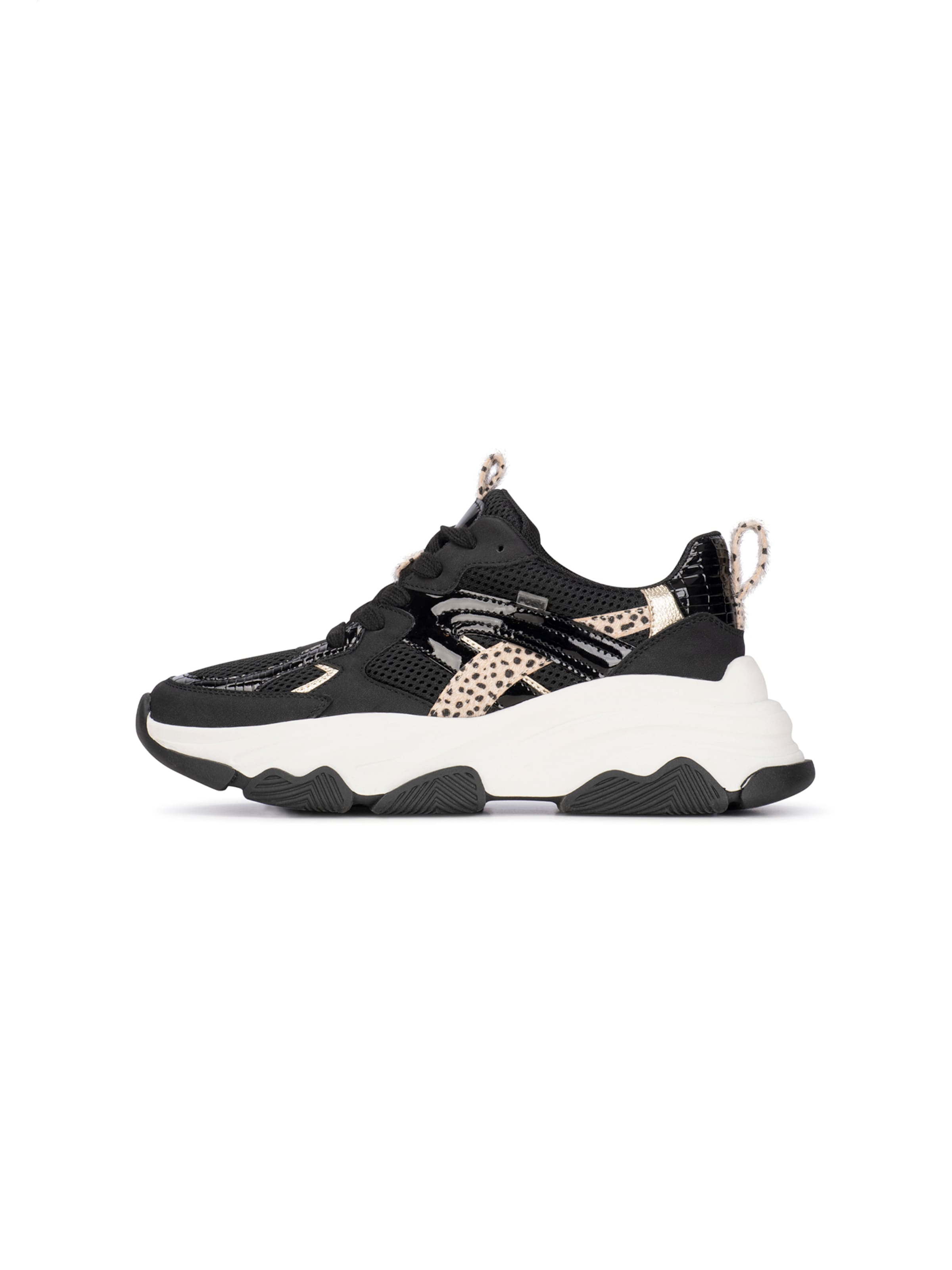 Baskets basses 'GIGI' POSH by Poelman en noir : devant