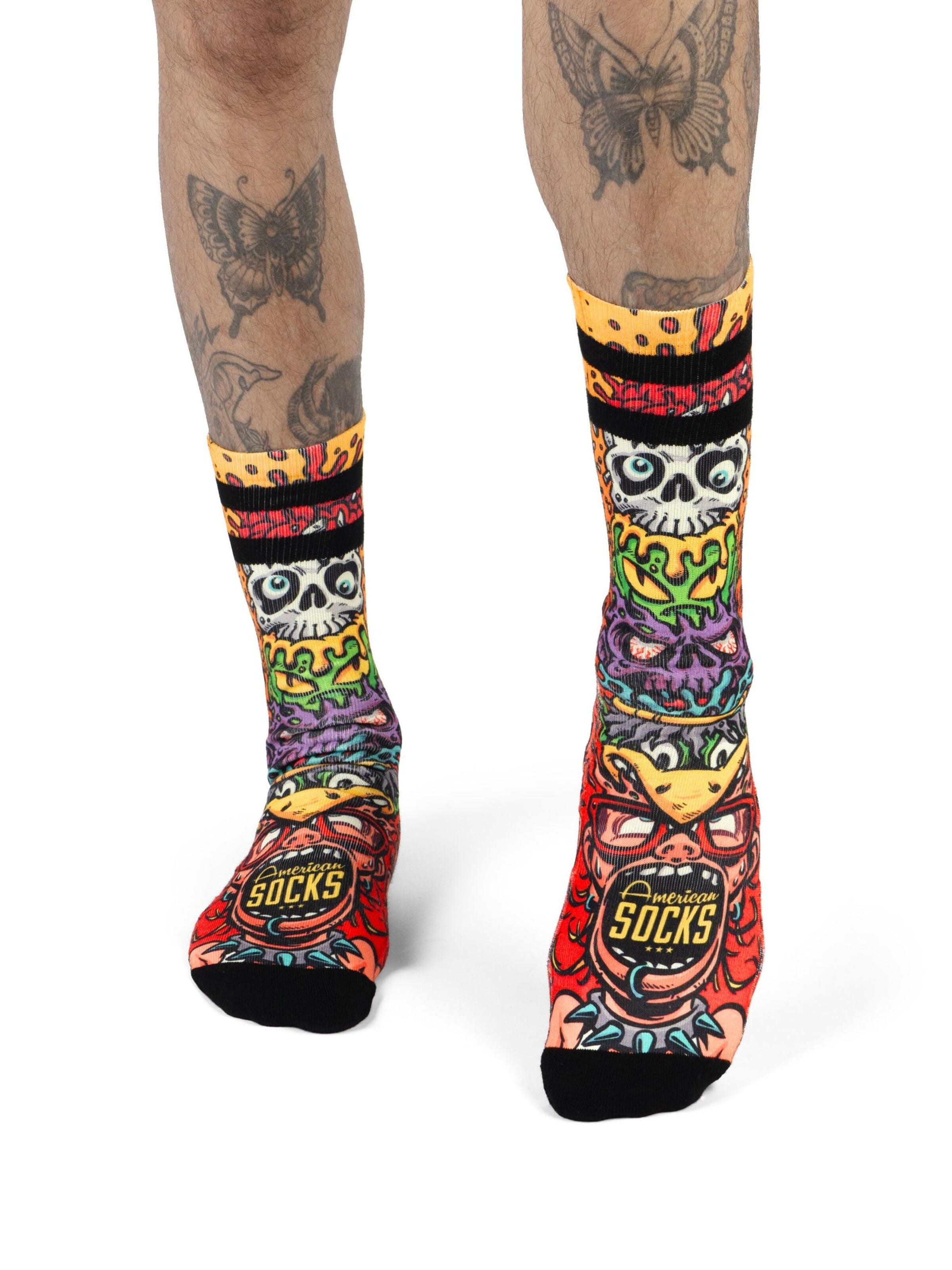 American Socks Socks 'Open your mind' in Orange: front