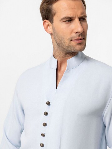 Antioch Comfort fit Button Up Shirt in Blue