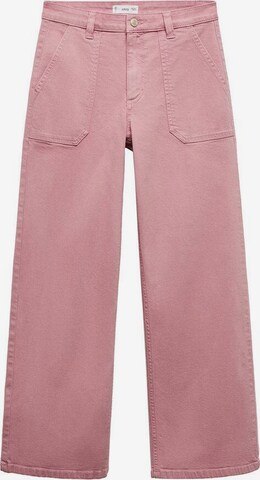 MANGO TEEN Wide leg Jeans 'Utility2' in Pink: front