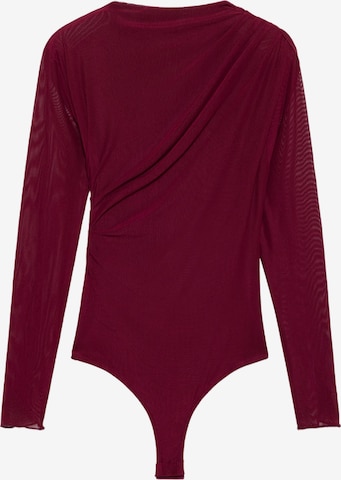 No Matter What Blouse bodysuit in Red: front