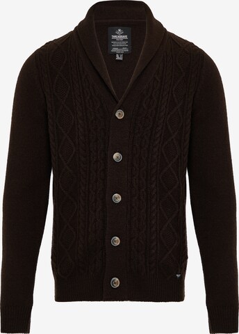 Threadbare Knit Cardigan in Brown: front