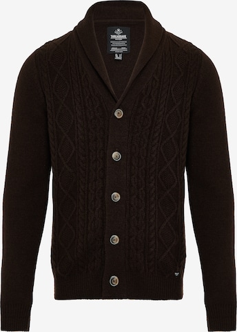 Vestes en maille Threadbare en marron : devant