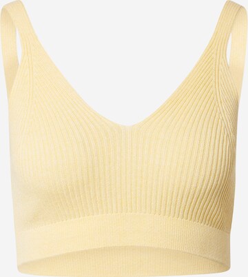 Top in maglia di NU-IN in giallo: frontale