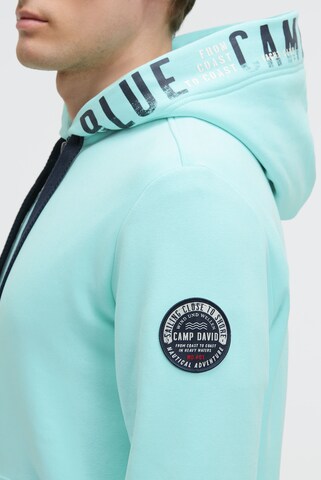 CAMP DAVID Sweatjacke in Blau