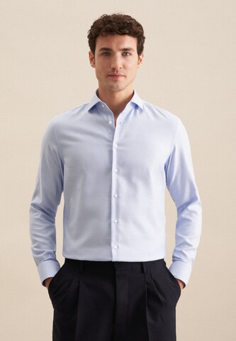 SEIDENSTICKER Slim fit Business shirt in Blue: front
