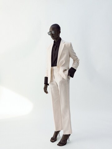 MANGO Wide Leg Hose 'Boreli' in Beige