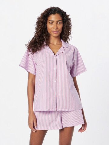 BeckSöndergaard Short Pajama Set in Purple: front