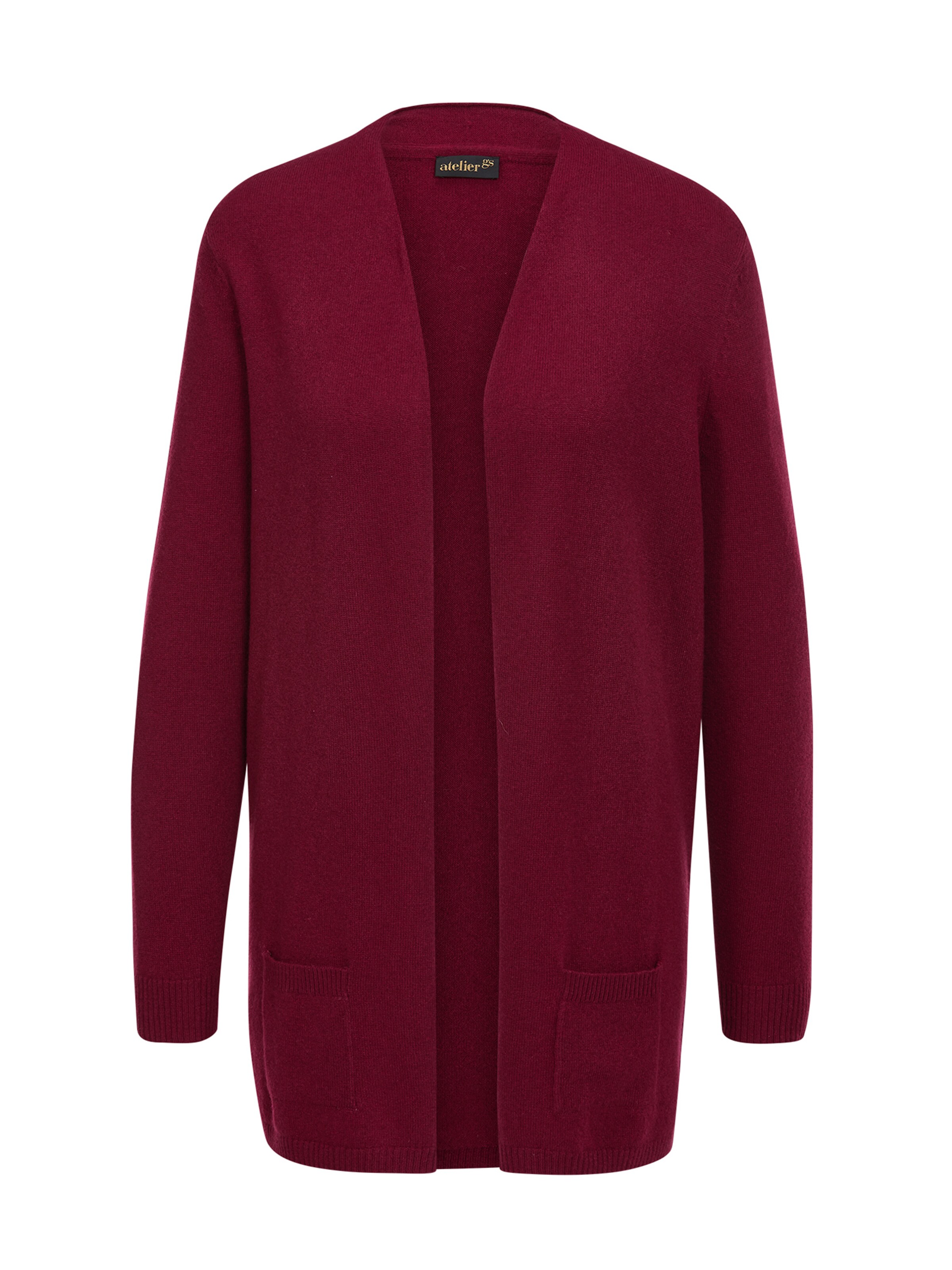 Goldner Strickjacke in Rot: Vorderseite