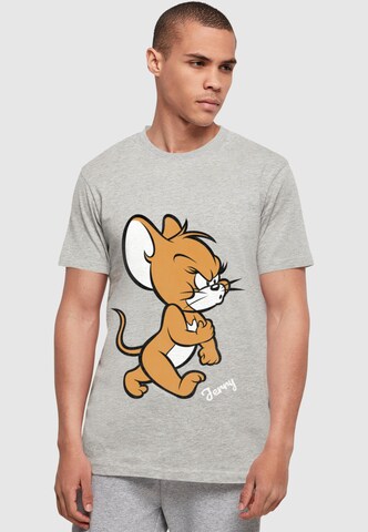 ABSOLUTE CULT Shirt 'Tom & Jerry - Angry Mouse' in Grey: front