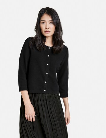 Cardigan TAIFUN en noir : devant