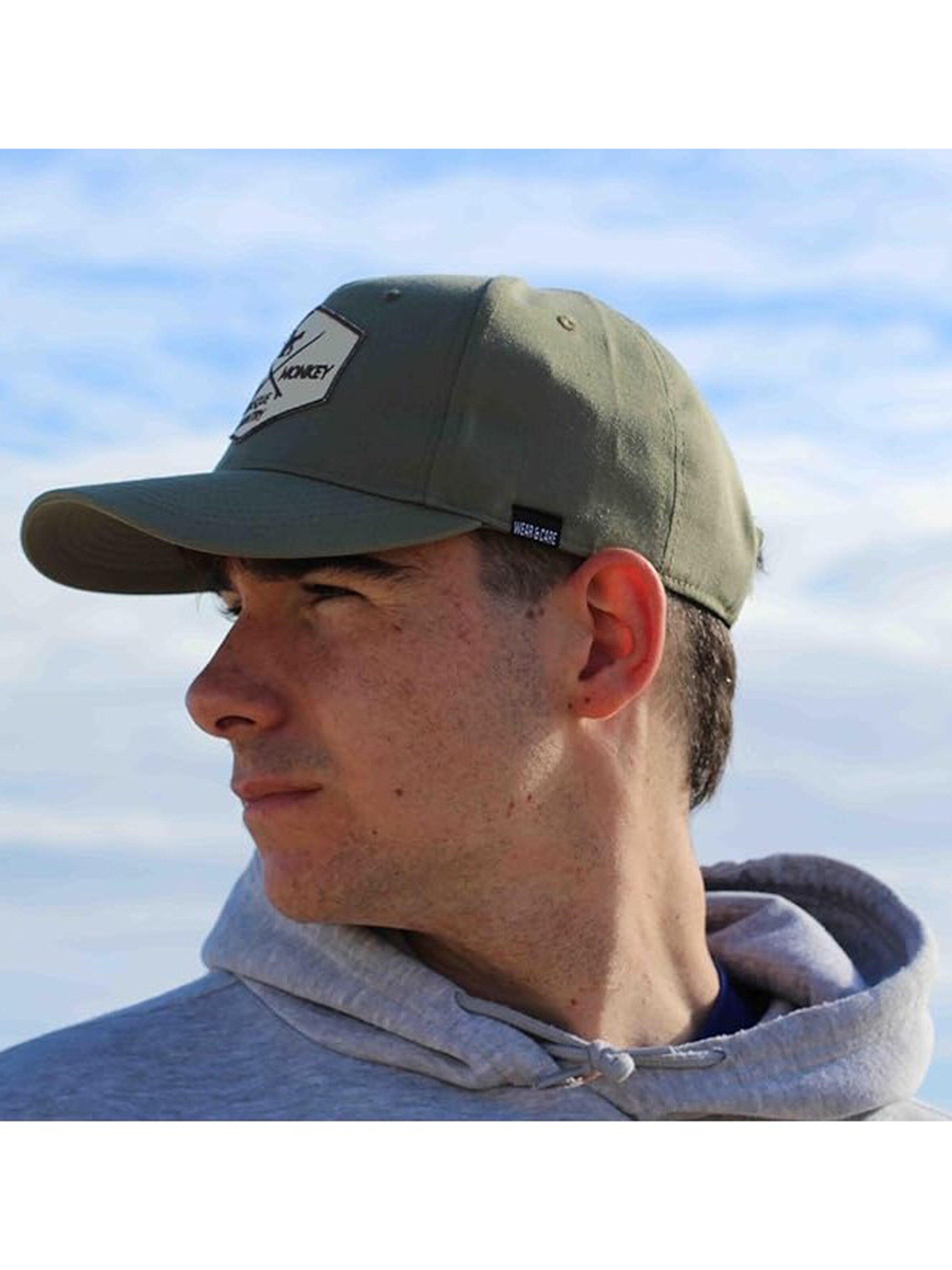 Surf Monkey Athletic Cap in Green