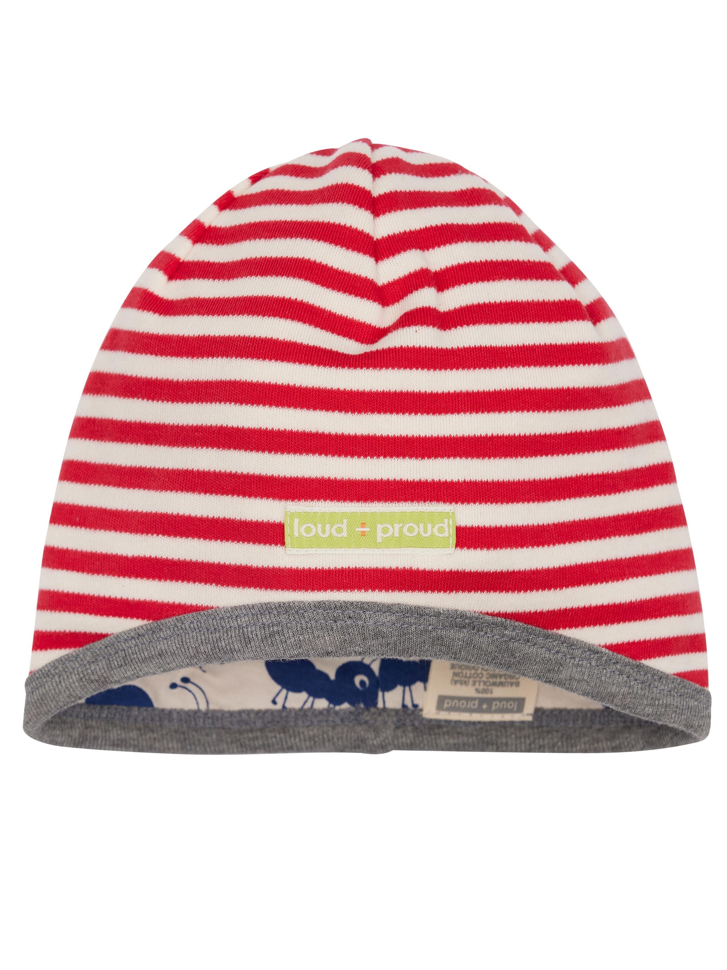 loud + proud Beanie in Red: front
