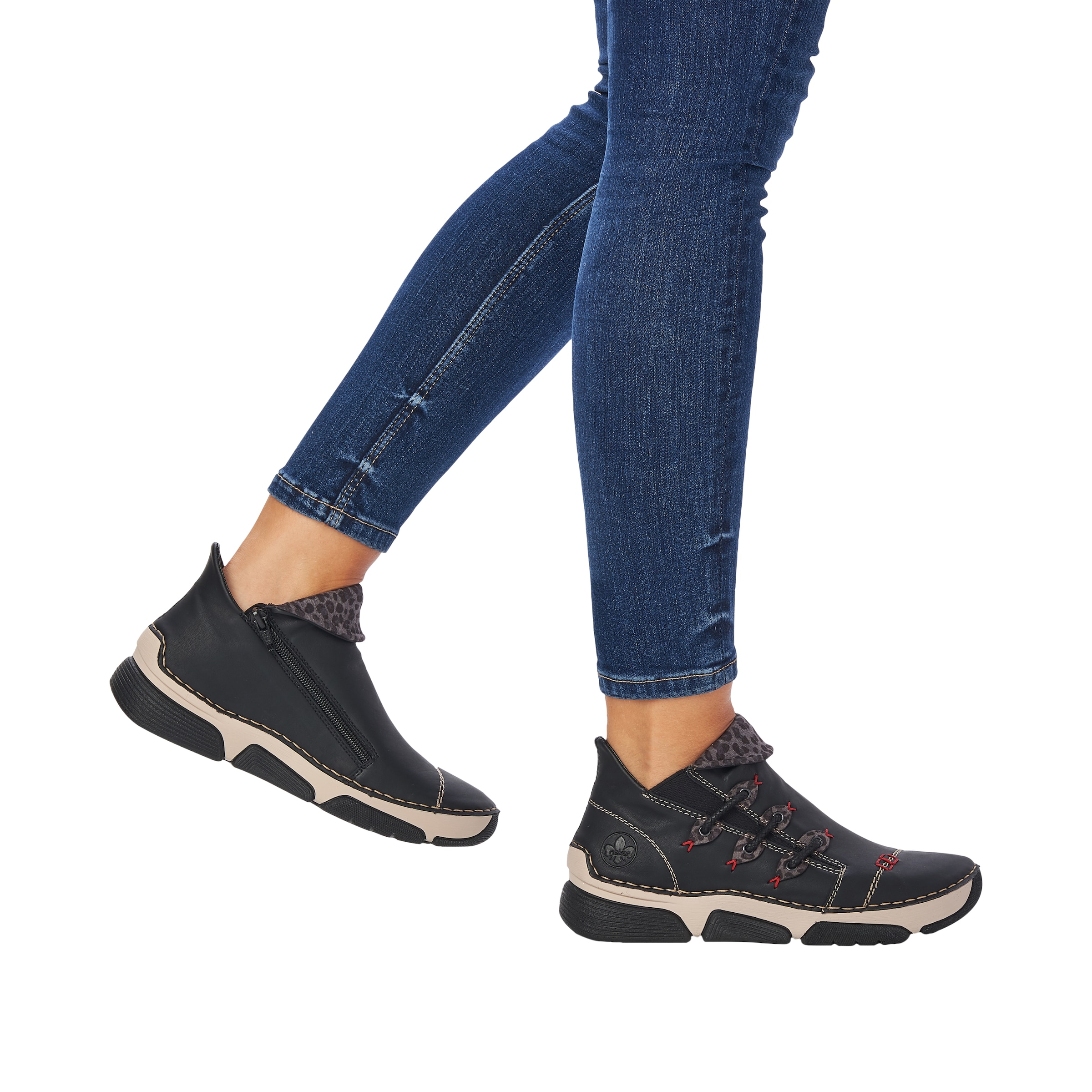 Rieker Ankle Boots in Schwarz