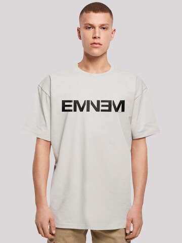 F4NT4STIC Shirt 'Eminem Hip Hop Rap Music' in Grijs: voorkant
