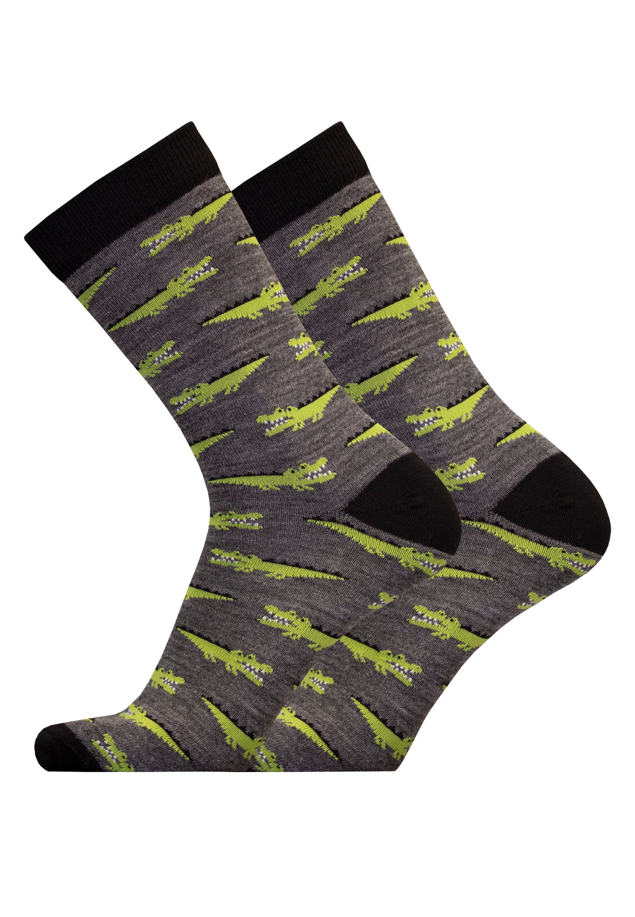 UphillSport Socks 'CROCODILE' in Grey: front