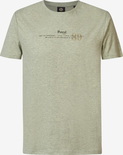 Petrol Industries T-shirt 'Zen' i mörkbeige / grönmelerad / svart, Produktvy