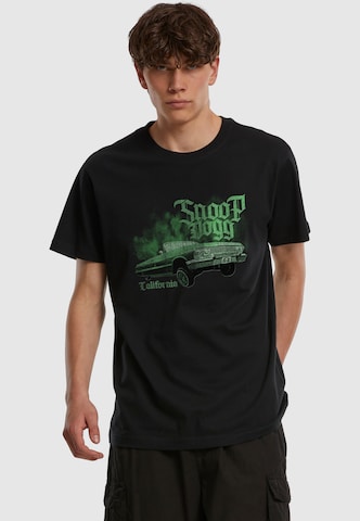 Merchcode Shirt 'Snoop Dogg Lowrider' in Zwart: voorkant